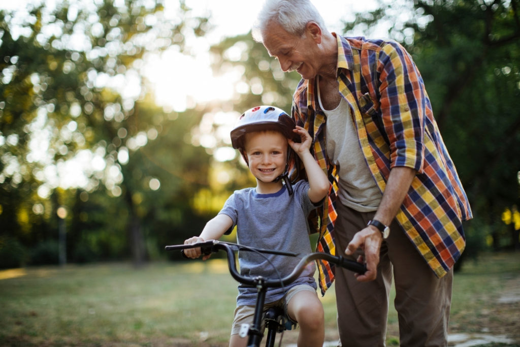 Patient able to play with grandson.